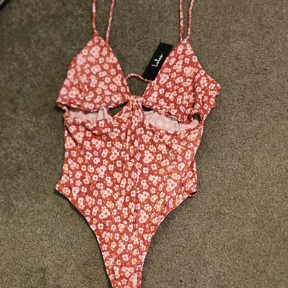 Lulus Floral Cutout Bodysuit